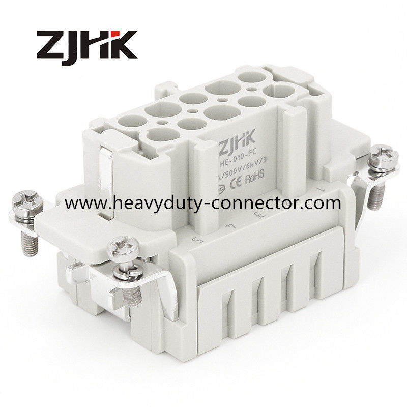 HE 10 پین Crimp Terminal Heavy Duty Wire اتصالات 500 ولت Crimp Plug سوکت Similer TE اتصال