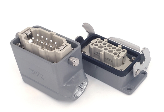 کانکتور HE 10 پین Heavy Duty 16A IP67 کانکتور صنعتی ضد آب جایگزین harting 10Pin
